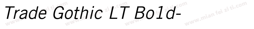 Trade Gothic LT Bo1d字体转换